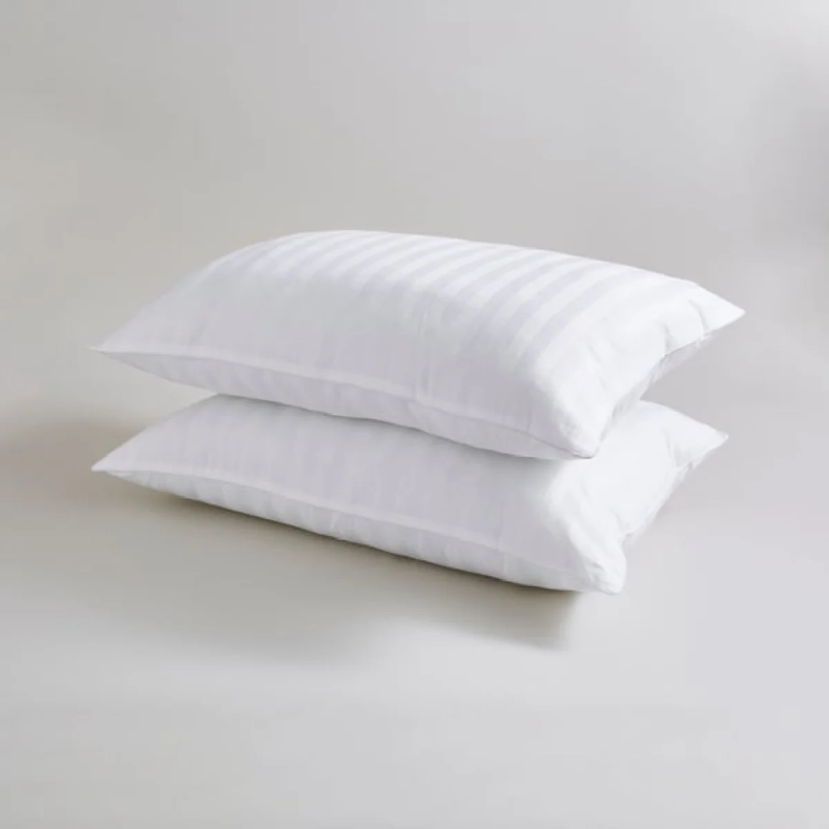 Hotel Pack of 2 Luxury Cotton Anti Allergy Back Sleeper Pillows White – image 4