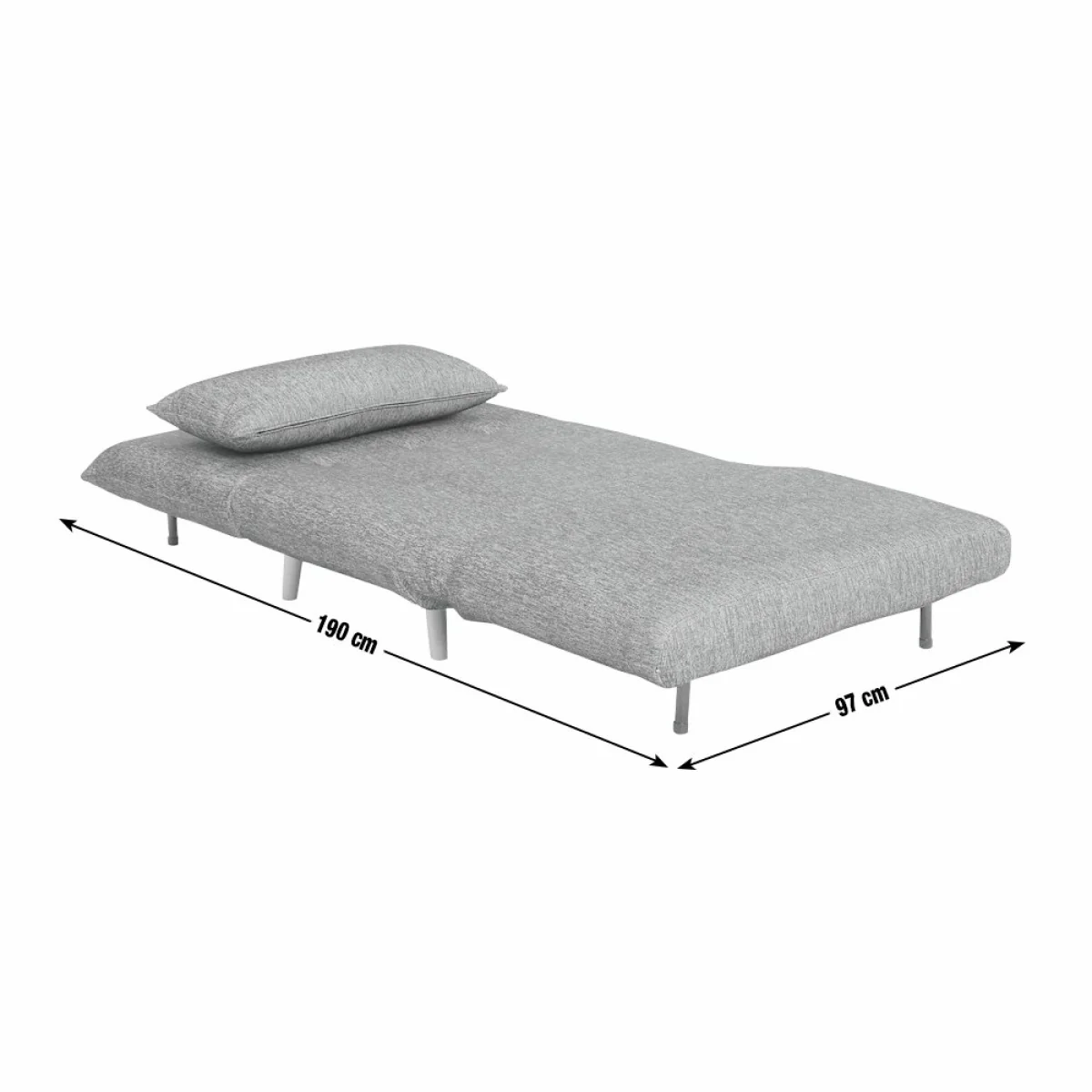 Habitat Pillow Single Fabric Chairbed - Black – image 11