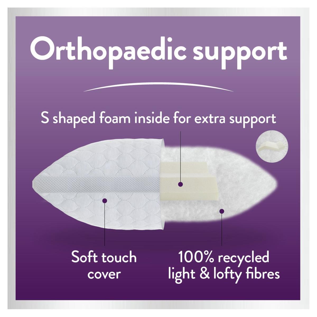 Slumberdown S-Shaped Orthopaedic Pillow – image 3