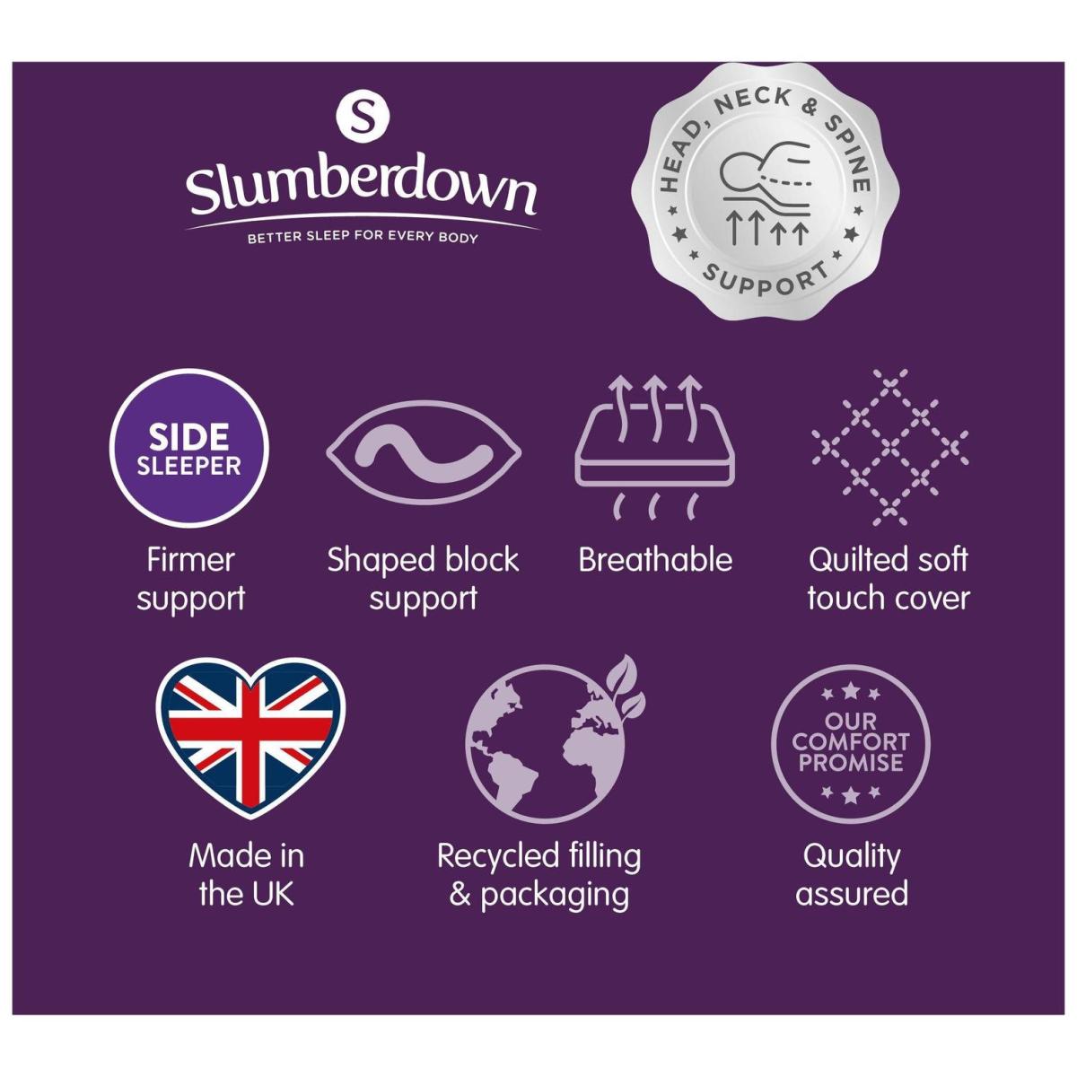 Slumberdown S-Shaped Orthopaedic Pillow – image 10