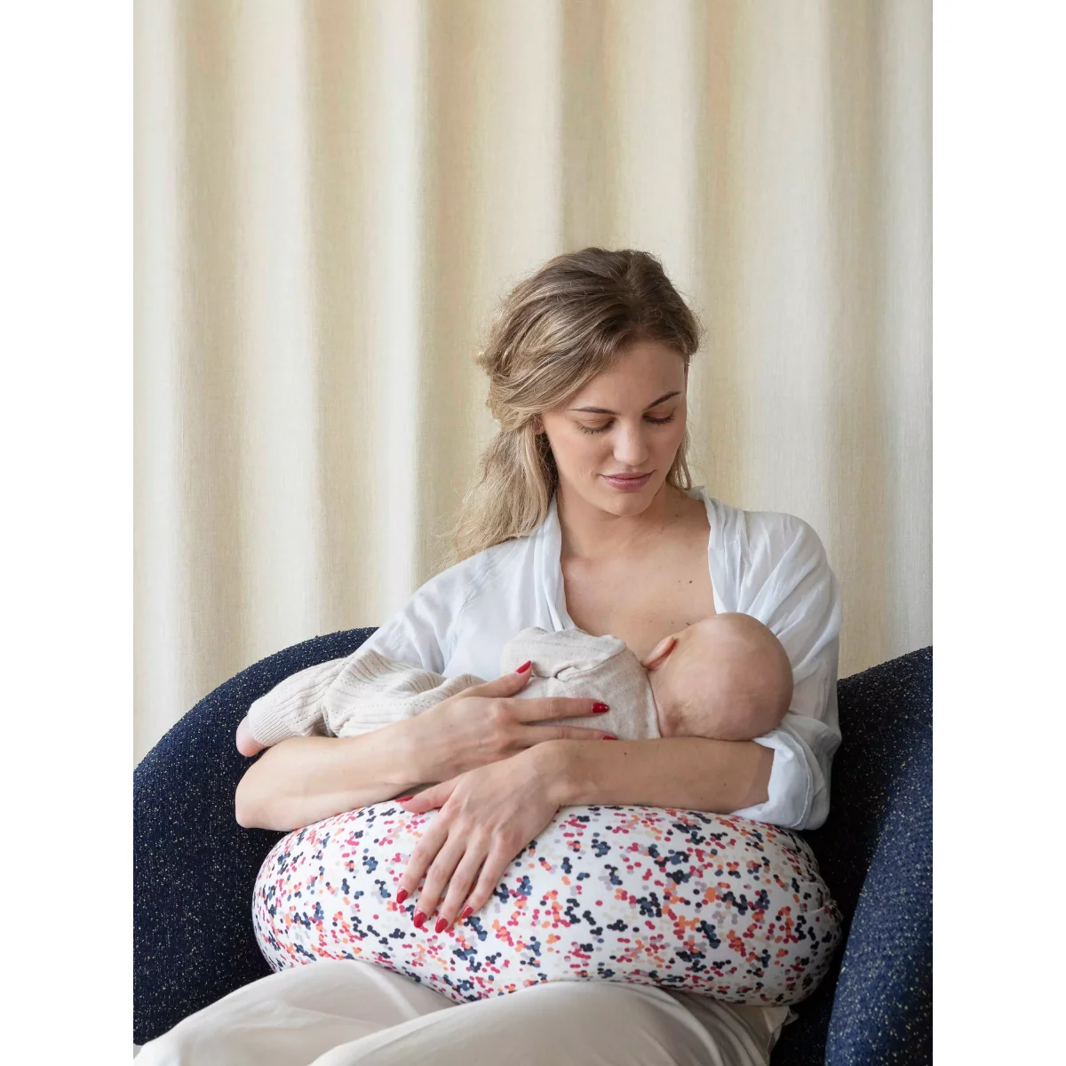 bbhugme Dot Print Nursing Pillow, Multi – image 3