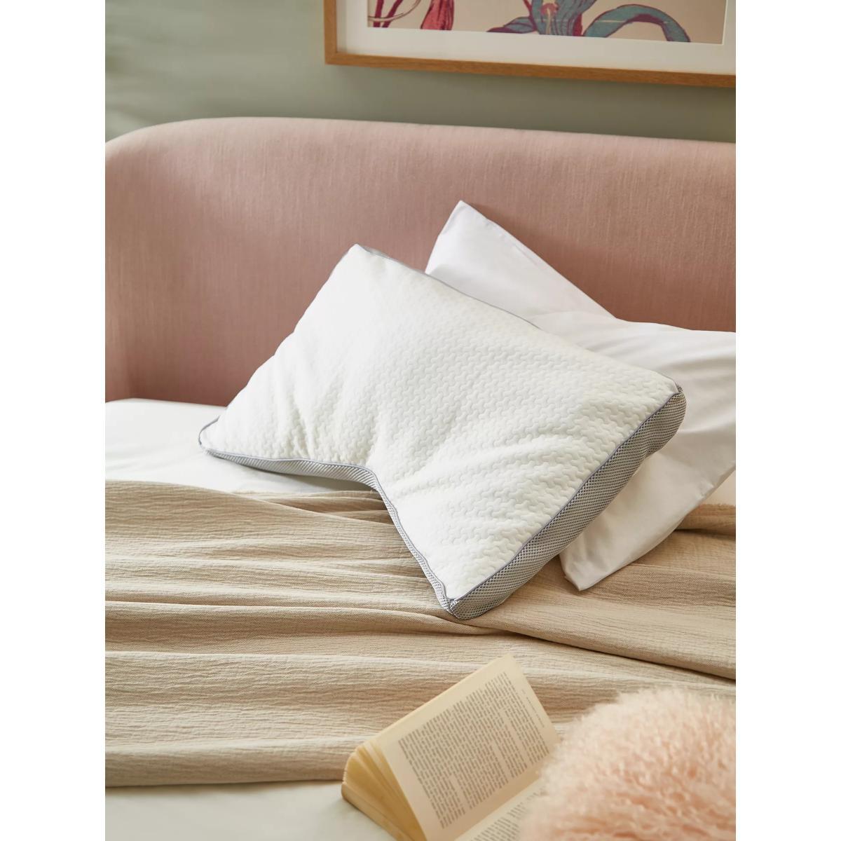 John Lewis & Partners Specialist Synthetic Crescent Memory Foam Support Pillow, Soft/Medium – image 2