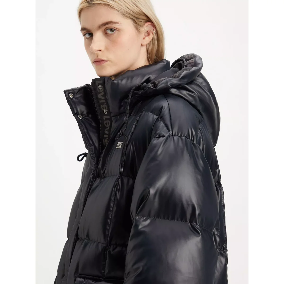 Levi's Pillow Bubble Long Padded Coat, Caviar – image 4