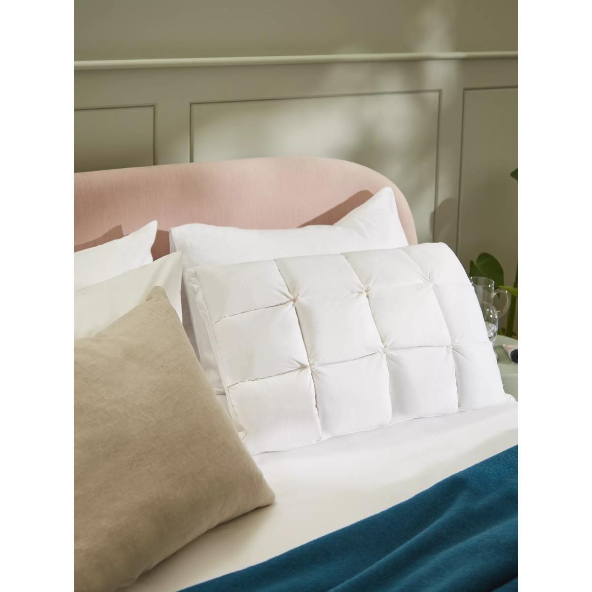 John Lewis & Partners Natural Quilted Top Hybrid Standard Pillow, Medium/Firm – image 2