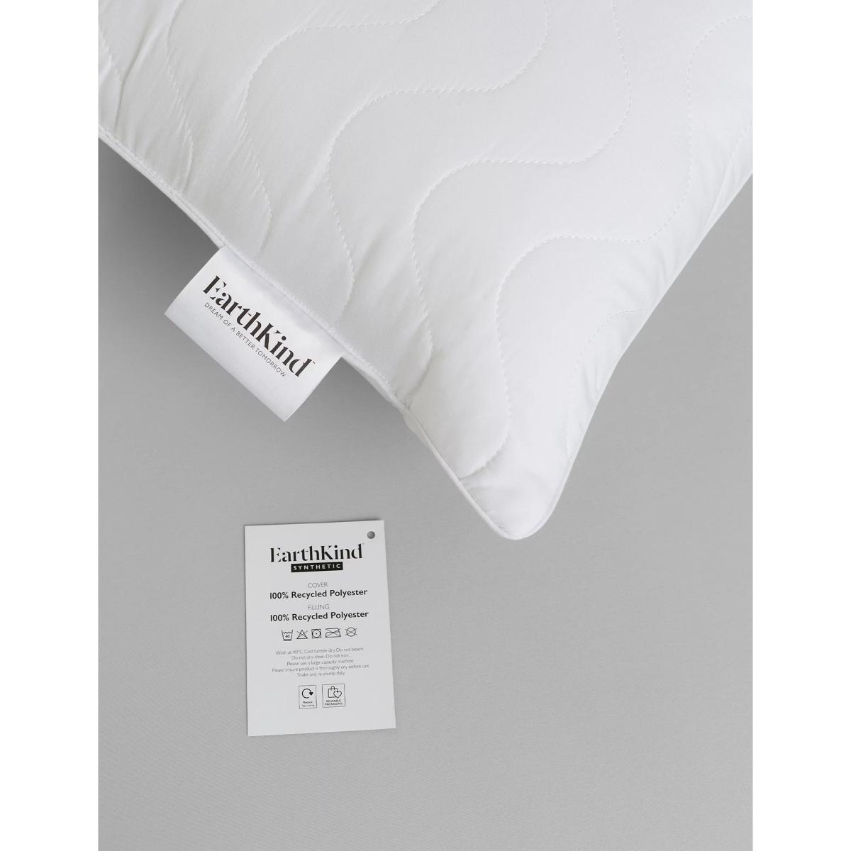 Earthkind Recycled Synthetic Pillow - White, White – image 5