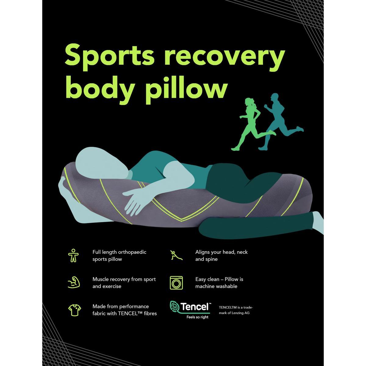 M&S Kally Sleep Sports Recovery Medium Body PIllow - Grey Mix, Grey Mix – image 2