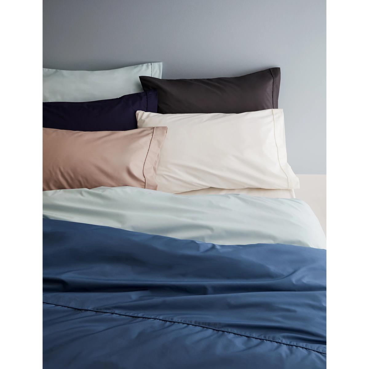 M&S 2 Pack Egyptian Cotton 230 Thread Count Pillowcases - Oatmeal, Oatmeal,Ivory,Light Aqua,Purple,White,Silver Grey,Cream,Mink,Midnight Navy – image 3