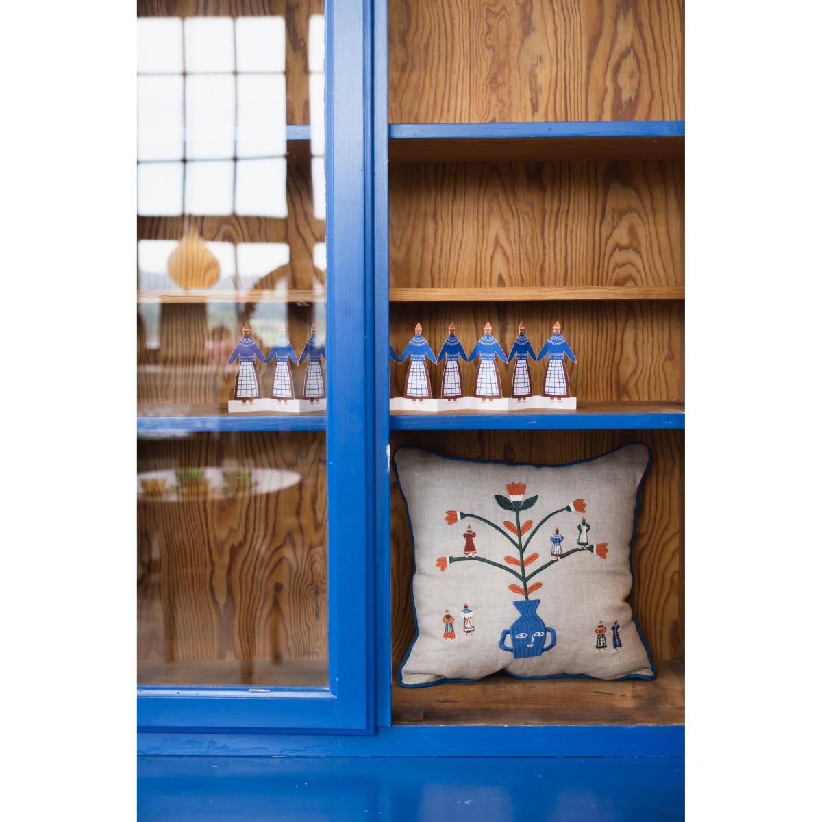 Fine Little Day Seasonal pillowcase 38x38 cm Natural-blue – image 4