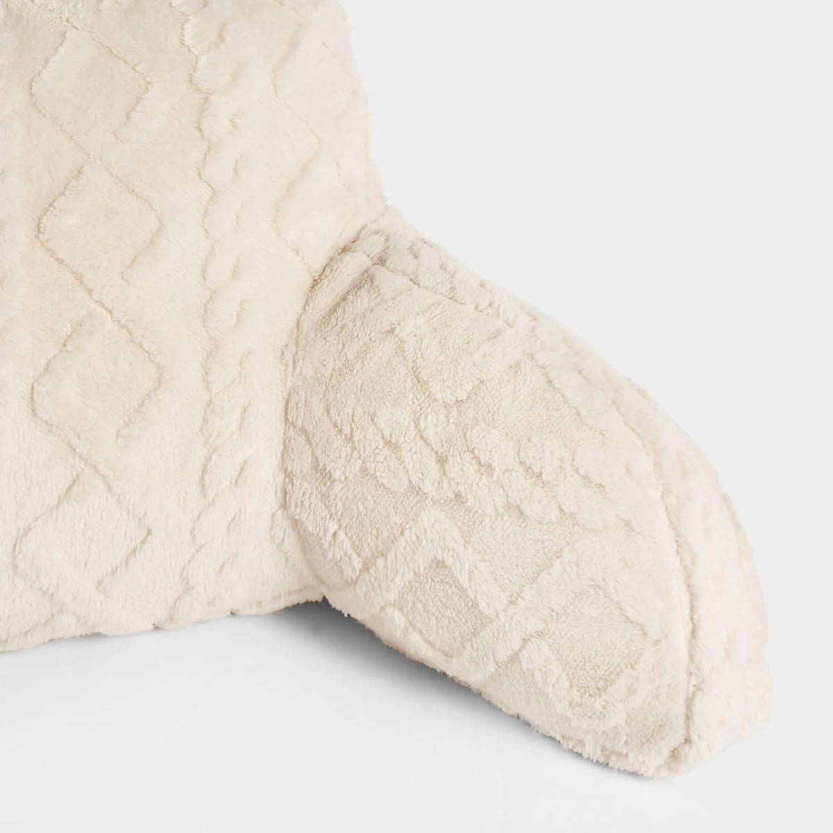 OHS Cable Knit Bolster Pillow - Cream – image 6