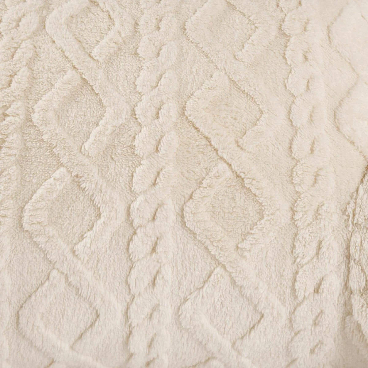OHS Cable Knit Bolster Pillow - Cream – image 7