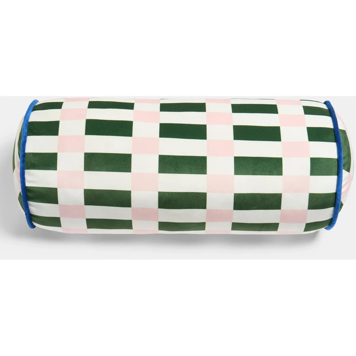 OHS Check Print Bolster Pillow - Green/Pink – image 4