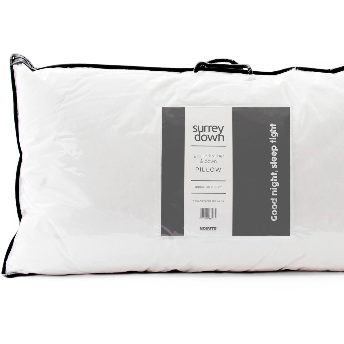 Goose Feather and Down Pillow Collection - White / Medium/Firm / 75cm – image 6