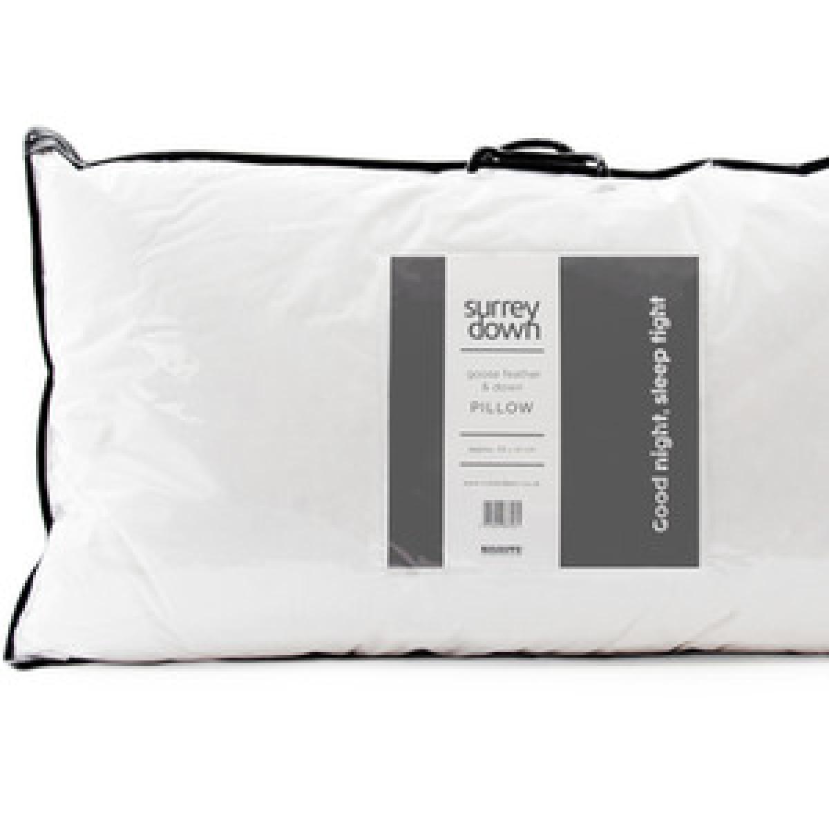 Goose Feather and Down Pillow Collection - White / Medium/Firm / 75cm – image 8