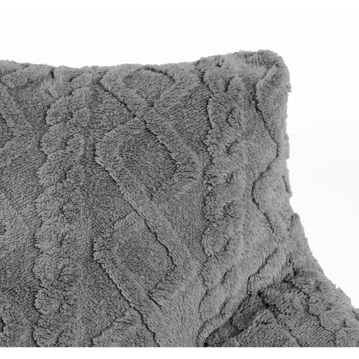 OHS Cable Knit Bolster Pillow - Grey – image 4