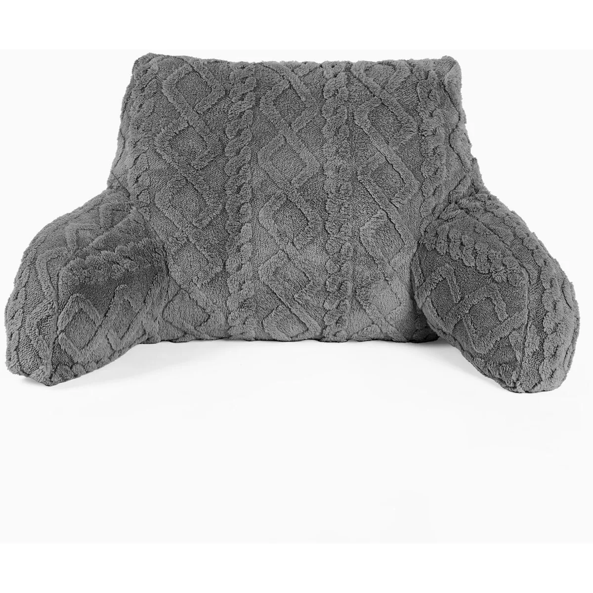 OHS Cable Knit Bolster Pillow - Grey – image 5