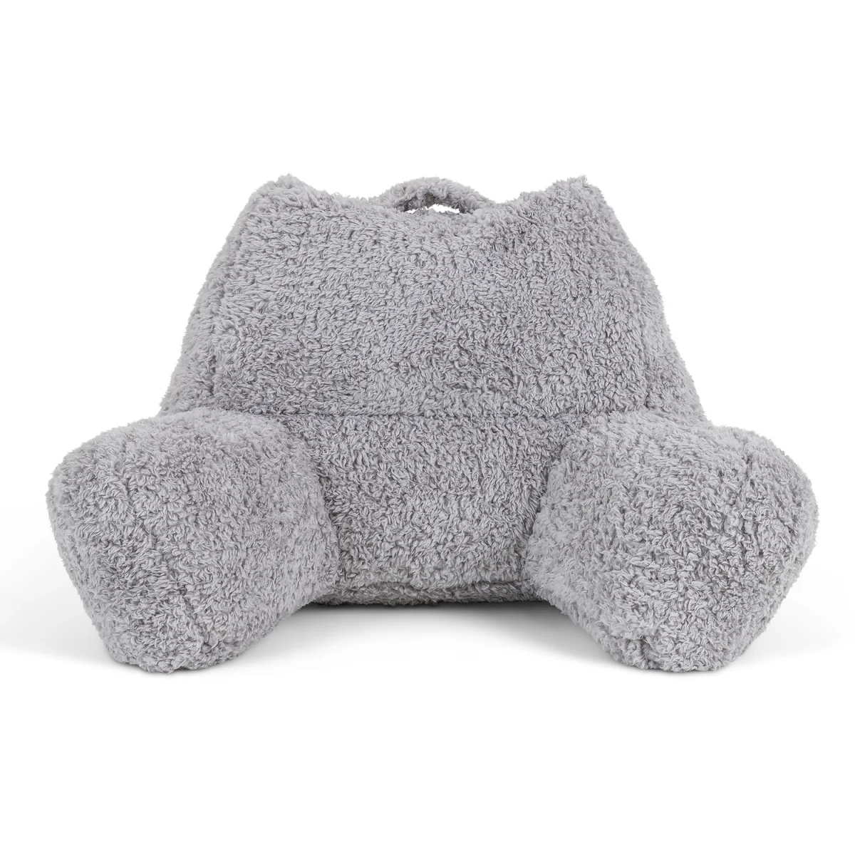 Berber Fleece Bean Filled Reading Support Pillow - Grey – image 3