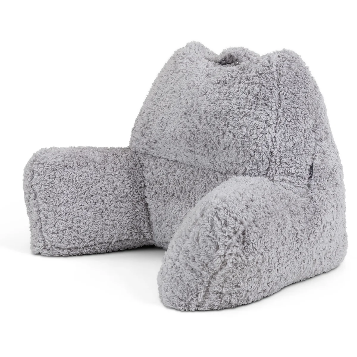 Berber Fleece Bean Filled Reading Support Pillow - Grey – image 7