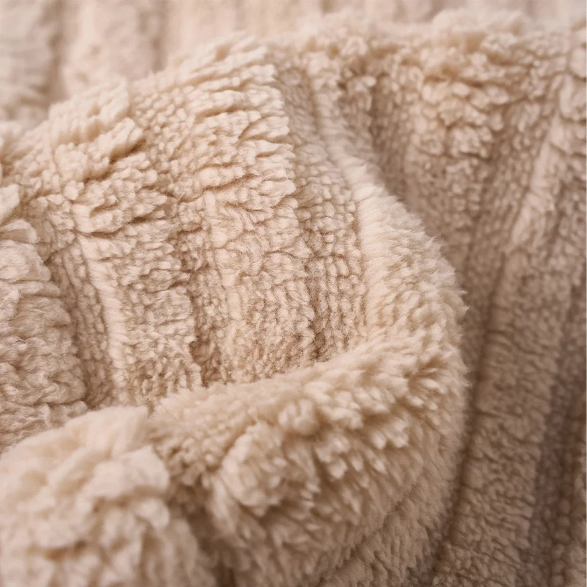 Plush Throw Pillow Cover - Light Brown – image 4
