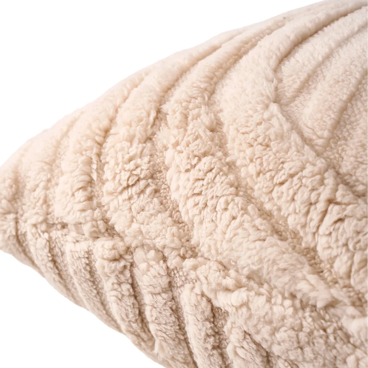 Plush Throw Pillow Cover - Light Brown – image 5