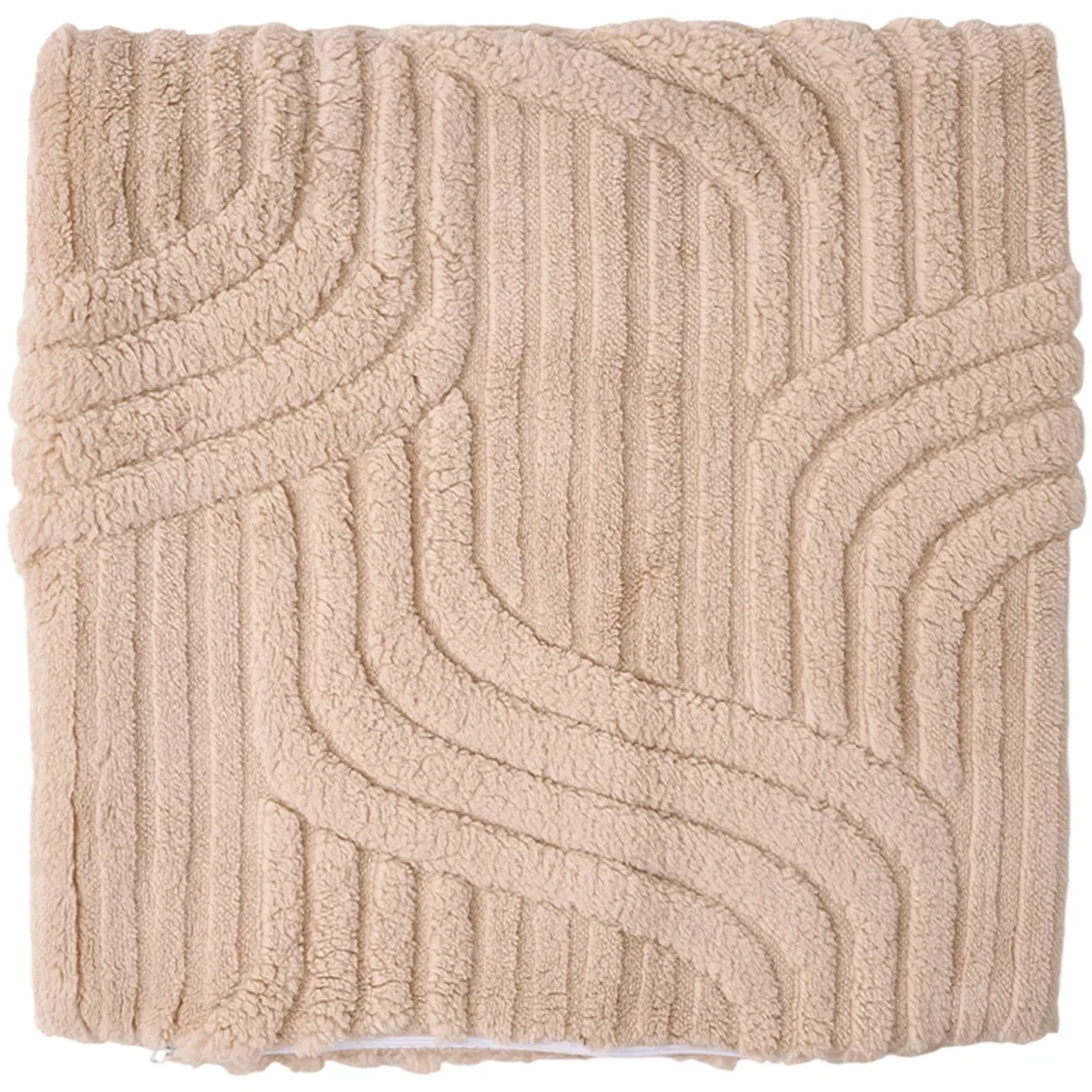 Plush Throw Pillow Cover - Light Brown – image 6