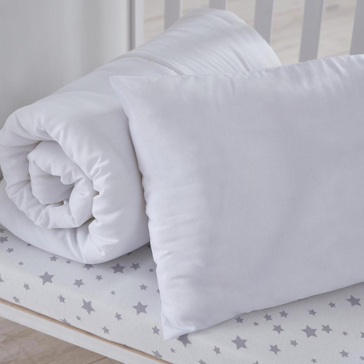 Soft Touch Anti Allergy Cot Childrens Junior Kids 4 TOG Duvet Pillow Set UK - White – image 2