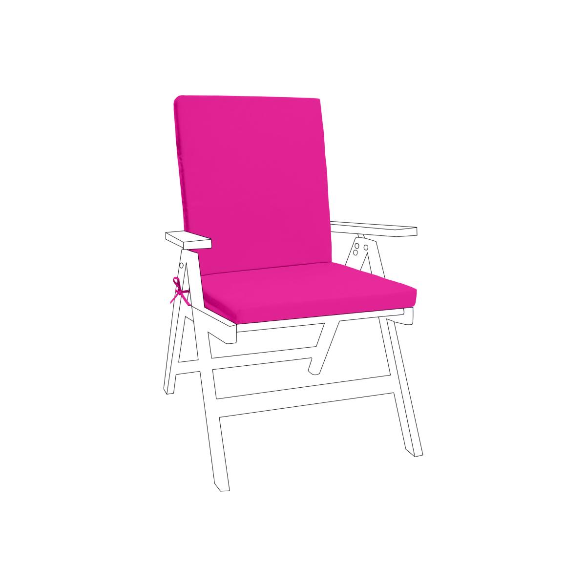 High Back Seat Pad with Secure Ties - Pink / 1