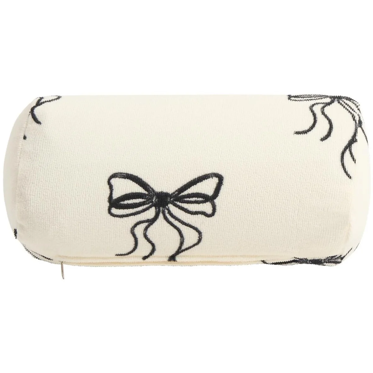OHS Bow Print Inflatable Beach Bolster Pillow - Monochrome – image 3