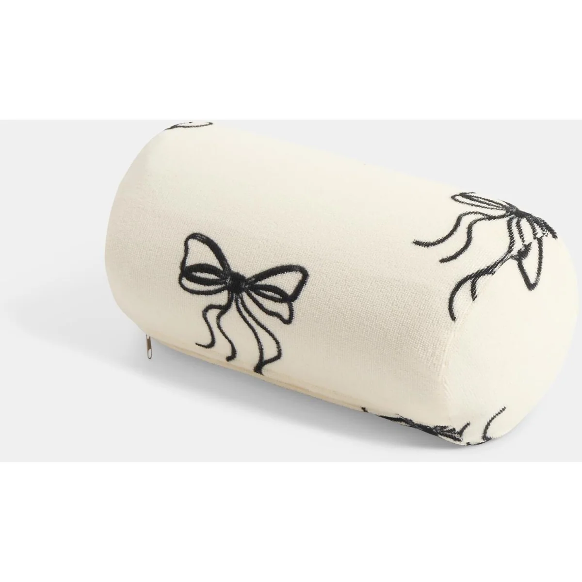OHS Bow Print Inflatable Beach Bolster Pillow - Monochrome – image 5