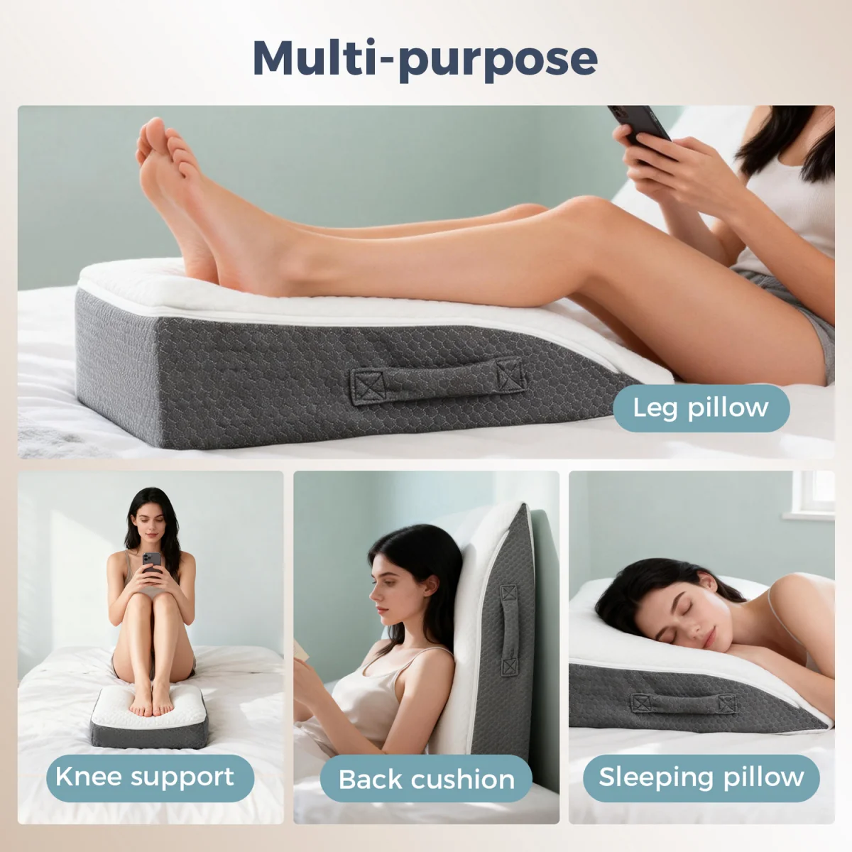 Lavio Leg Elevation Pillow Memory Foam Wedge - White – image 5