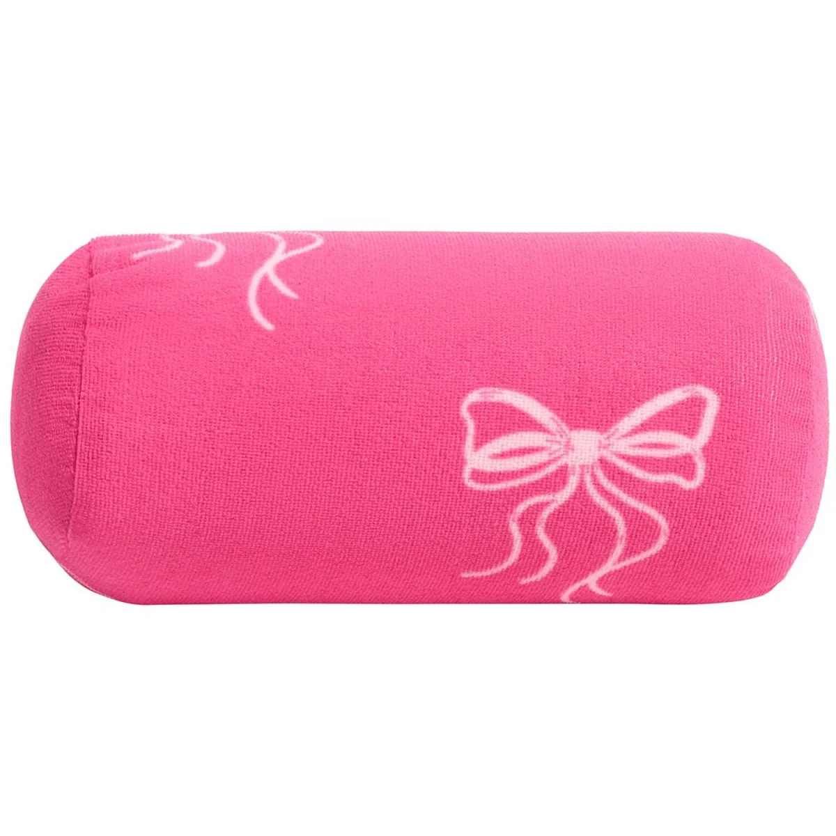 OHS Bow Print Inflatable Beach Bolster Pillow - Hot Pink – image 2