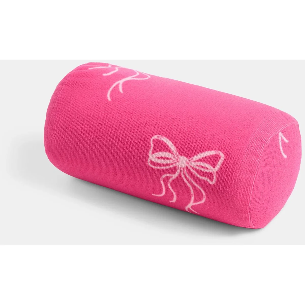 OHS Bow Print Inflatable Beach Bolster Pillow - Hot Pink – image 3