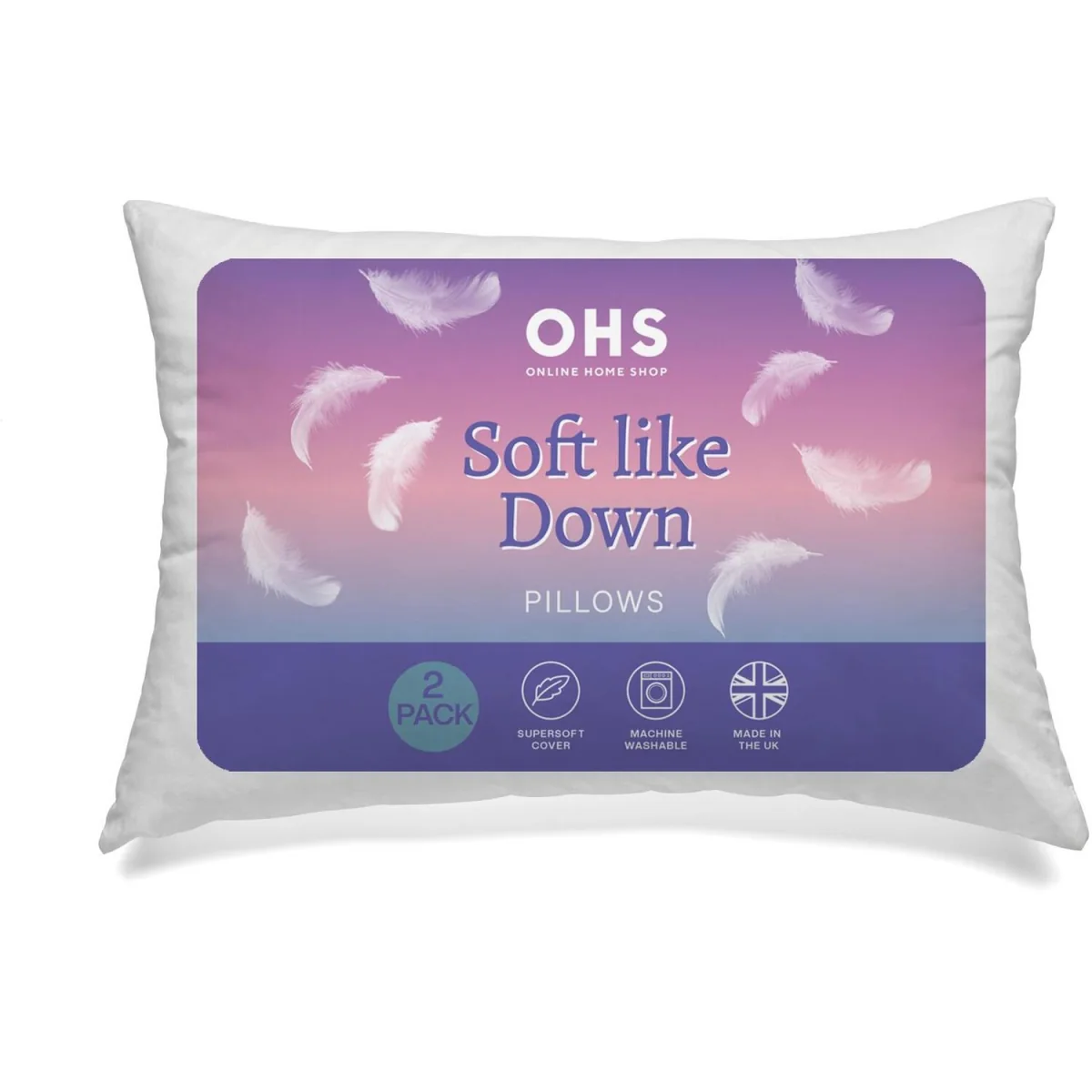 OHS Soft Like Down Pillows - White – image 2