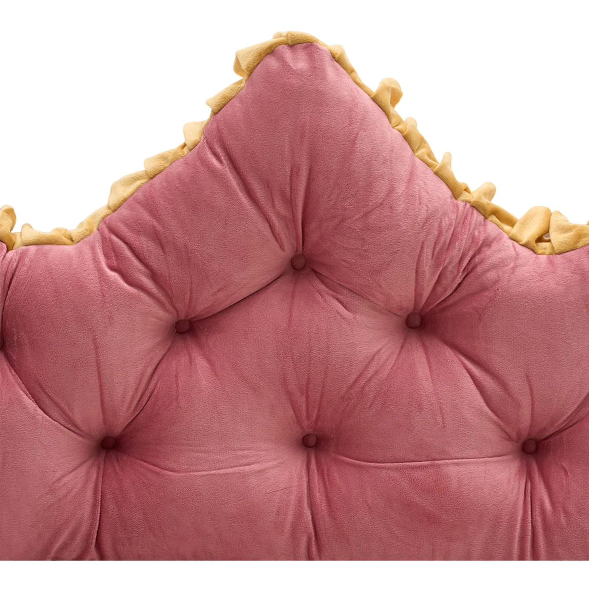 Crown-Shaped Tufted Headboard Pillow - Dusty Rose / 90cm – image 6