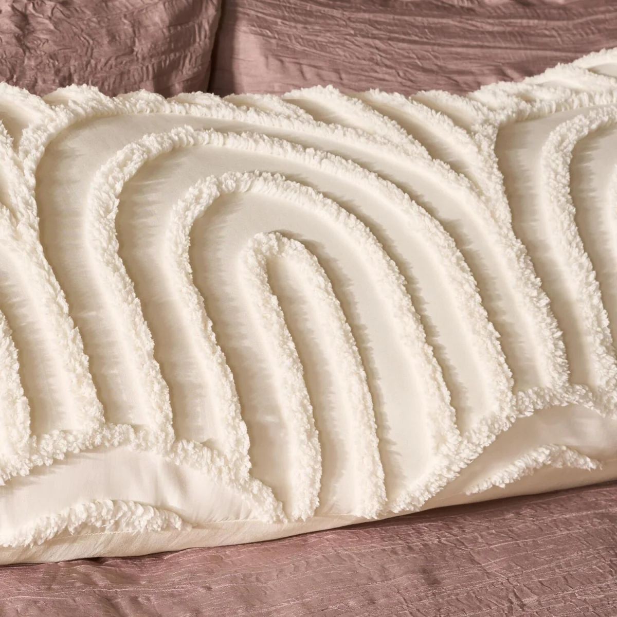 OHS Tufted Arches Bolster Pillow - Cream – image 5