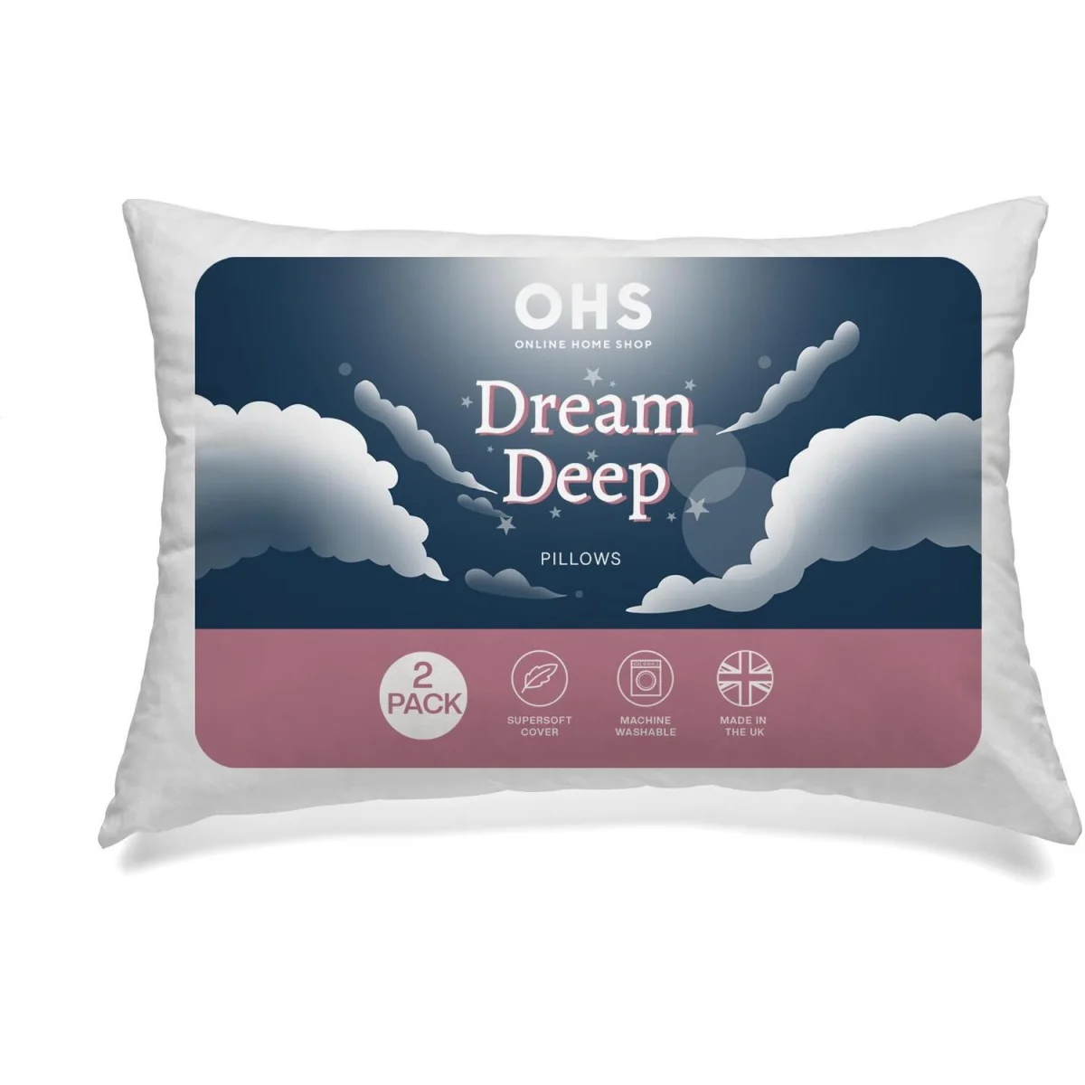 OHS 2 Pack Deep Sleep Pillows - White – image 2