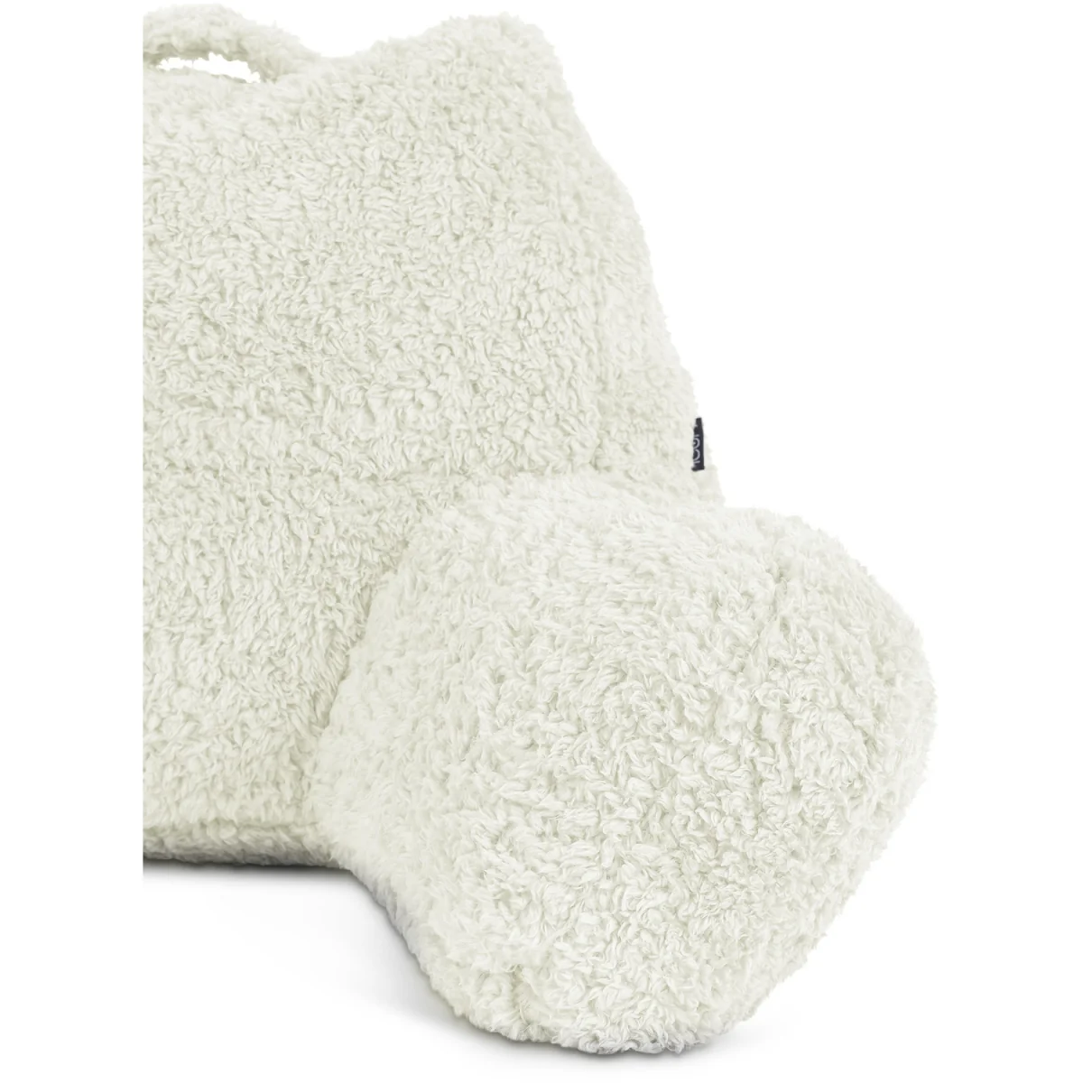 Berber Fleece Bean Filled Reading Support Pillow - Cream – image 4