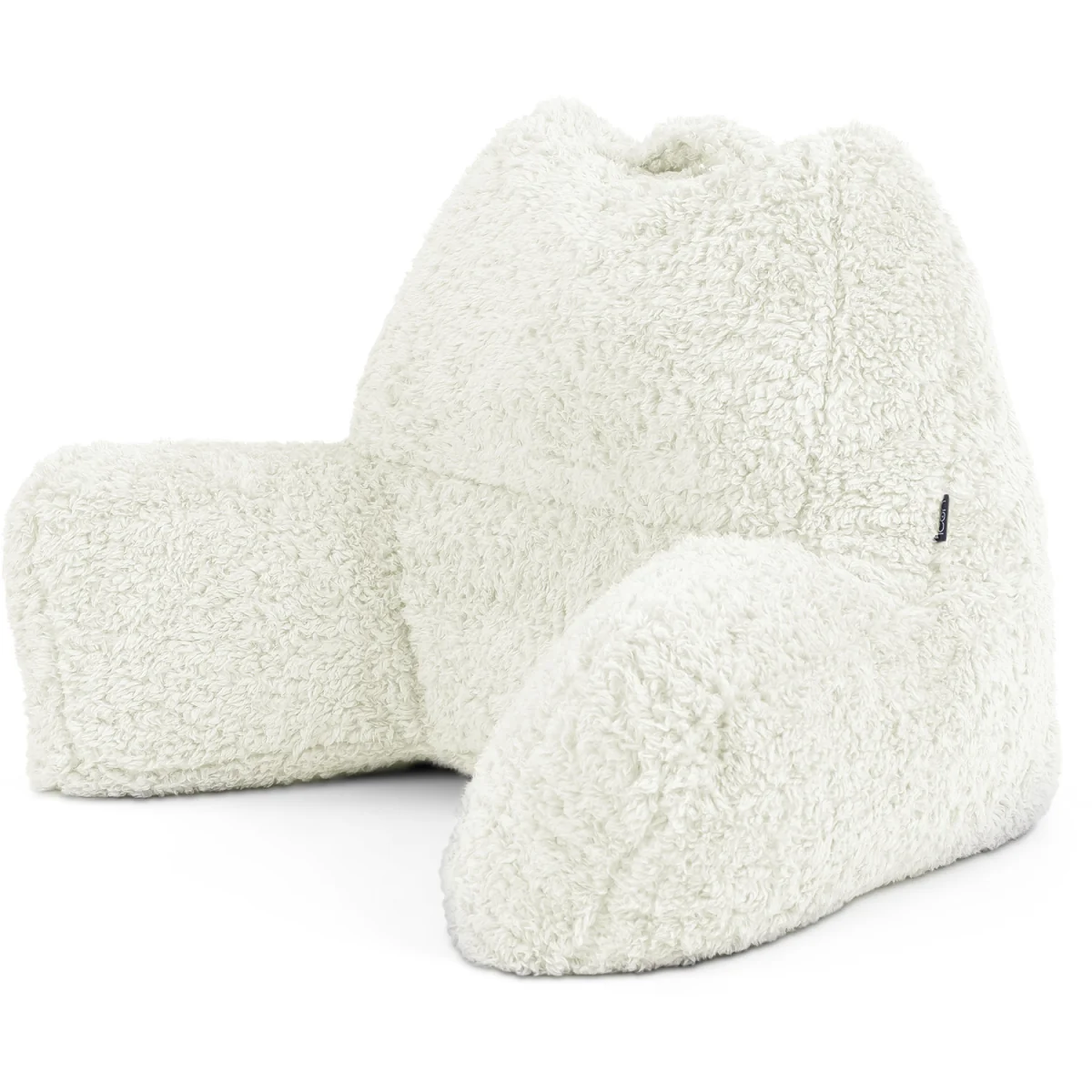 Berber Fleece Bean Filled Reading Support Pillow - Cream – image 6