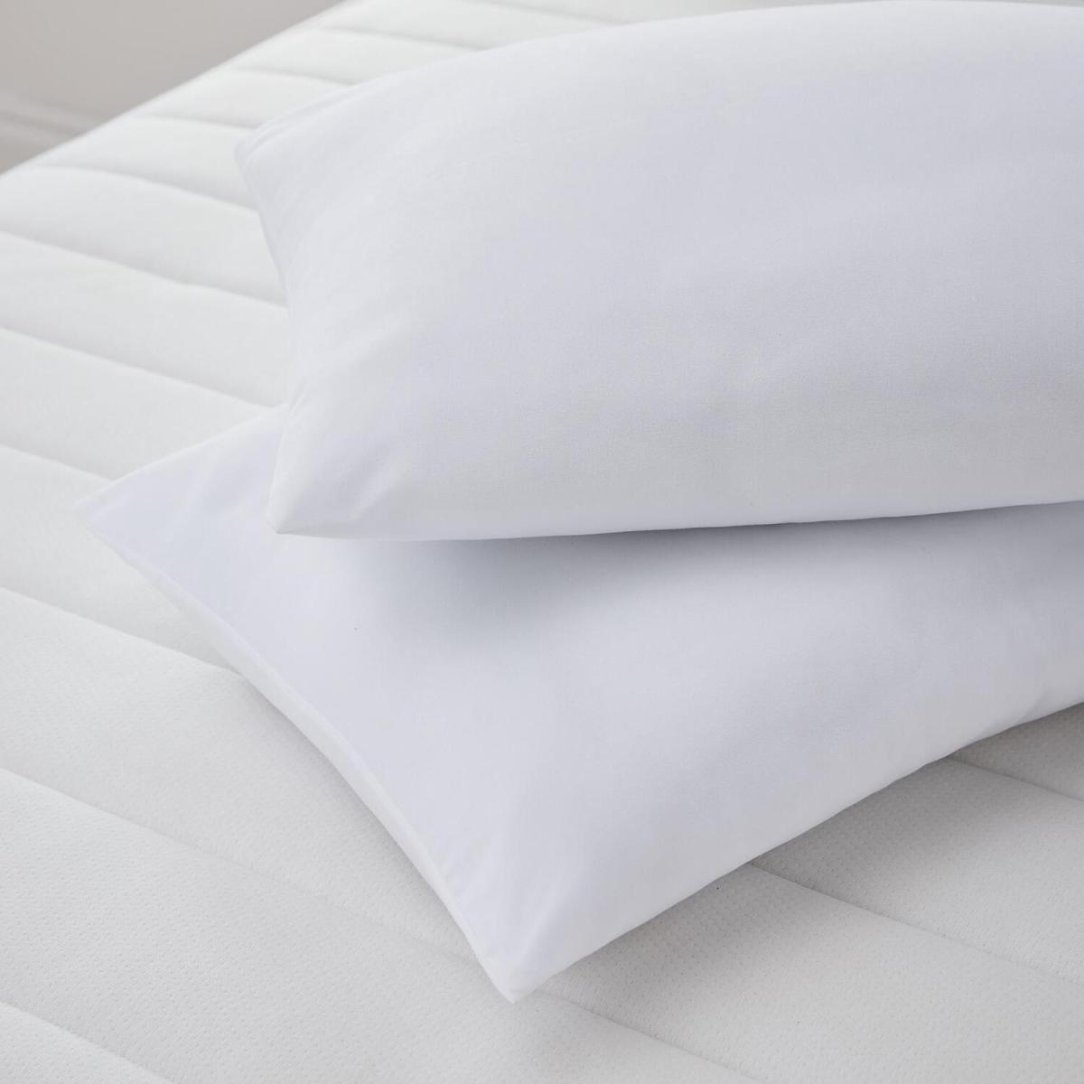 Pair of Soft Touch Bounce Back Medium Anti-Allergy Pillows - White – image 2