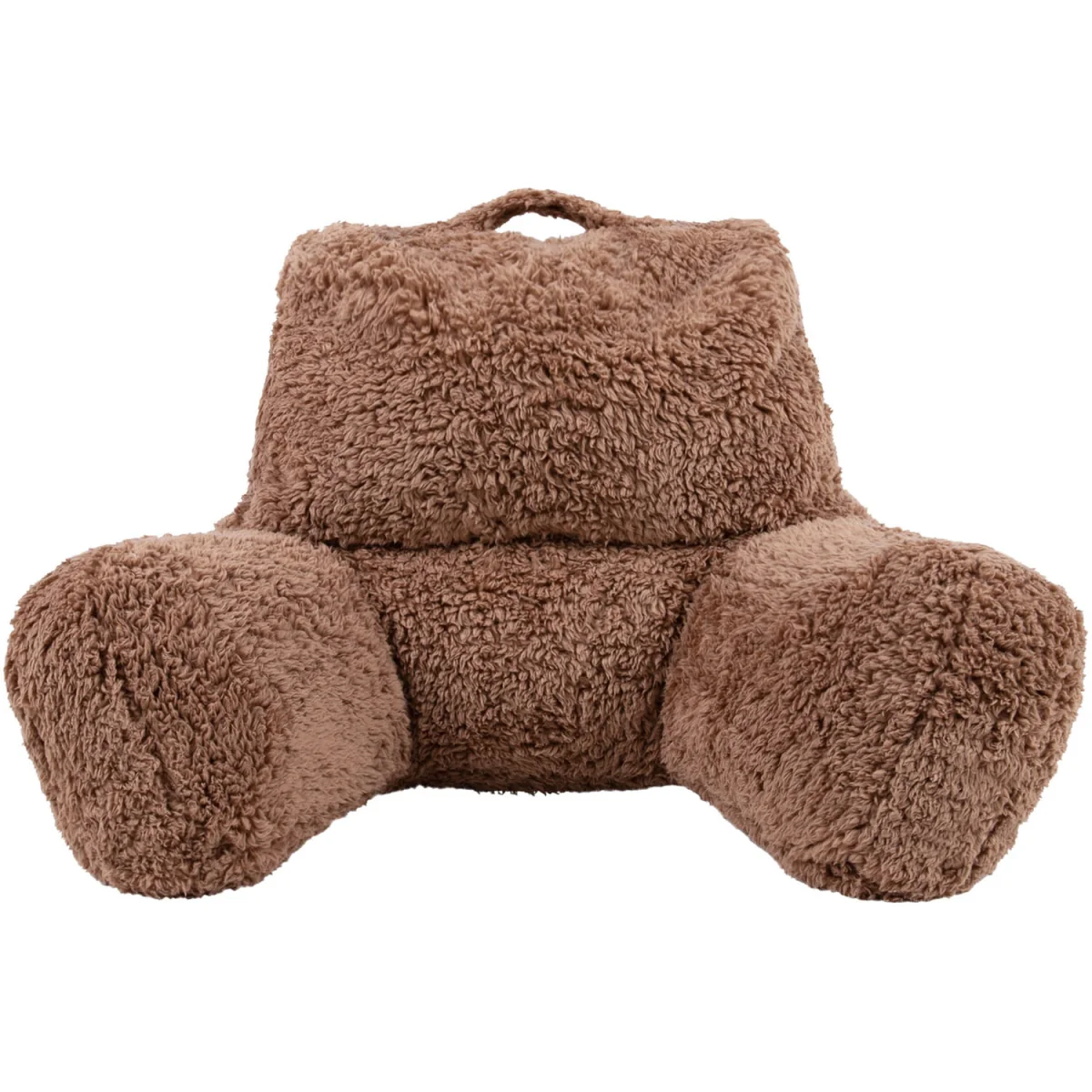 Berber Fleece Bean Filled Reading Support Pillow - Brown – image 3