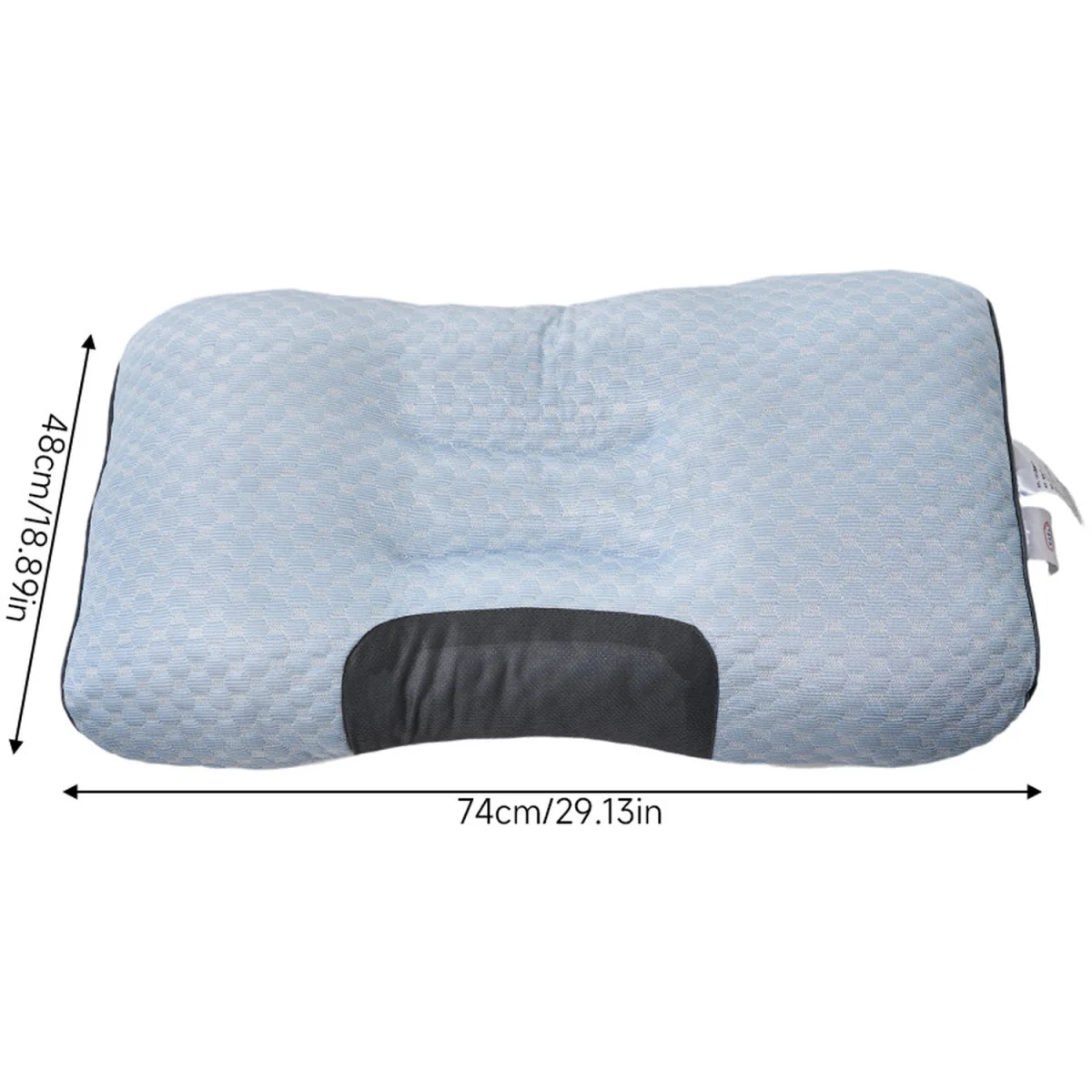 Cooling Pillow Insert for Back Stomach and Side Sleepers - Blue – image 2