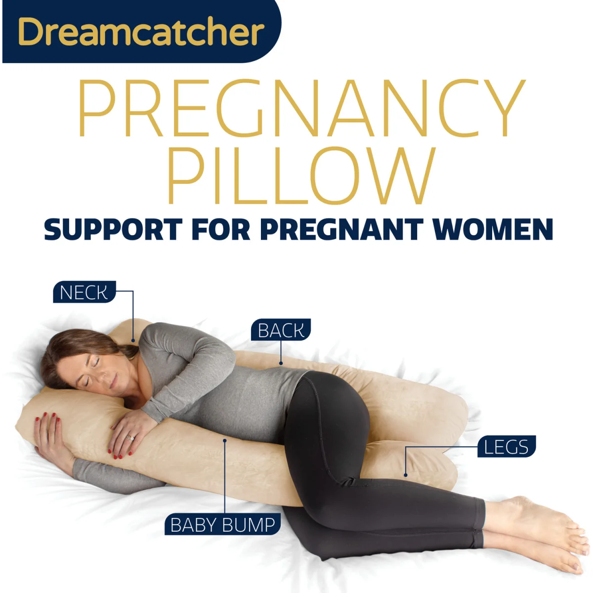 Pregnancy Pillow - Cream – image 2