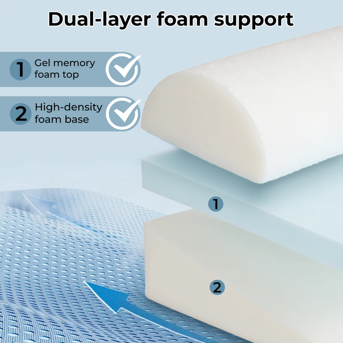 Lavio Wedge Pillow Memory Foam Trim - White – image 4