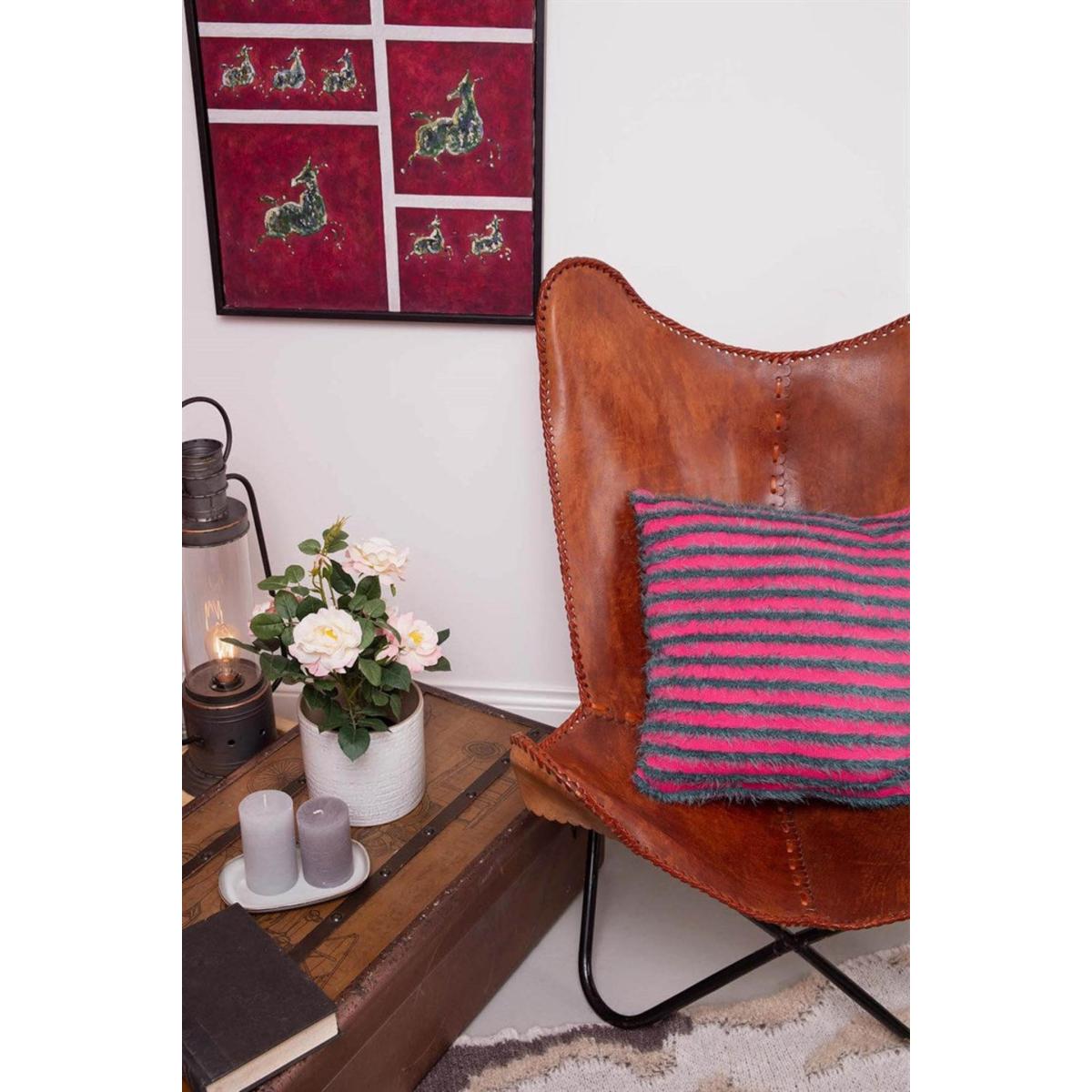 Havana Knitwear Fluffy Throw Pillow Case - Pink/Green | One Size | Peraluna – image 8