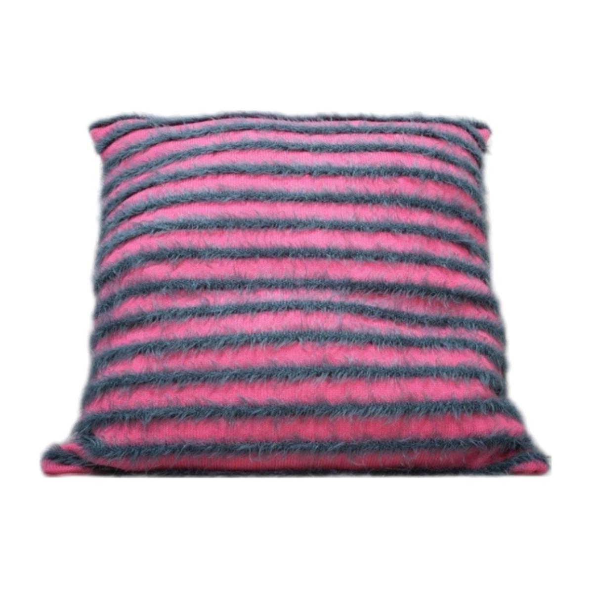 Havana Knitwear Fluffy Throw Pillow Case - Pink/Green | One Size | Peraluna – image 1