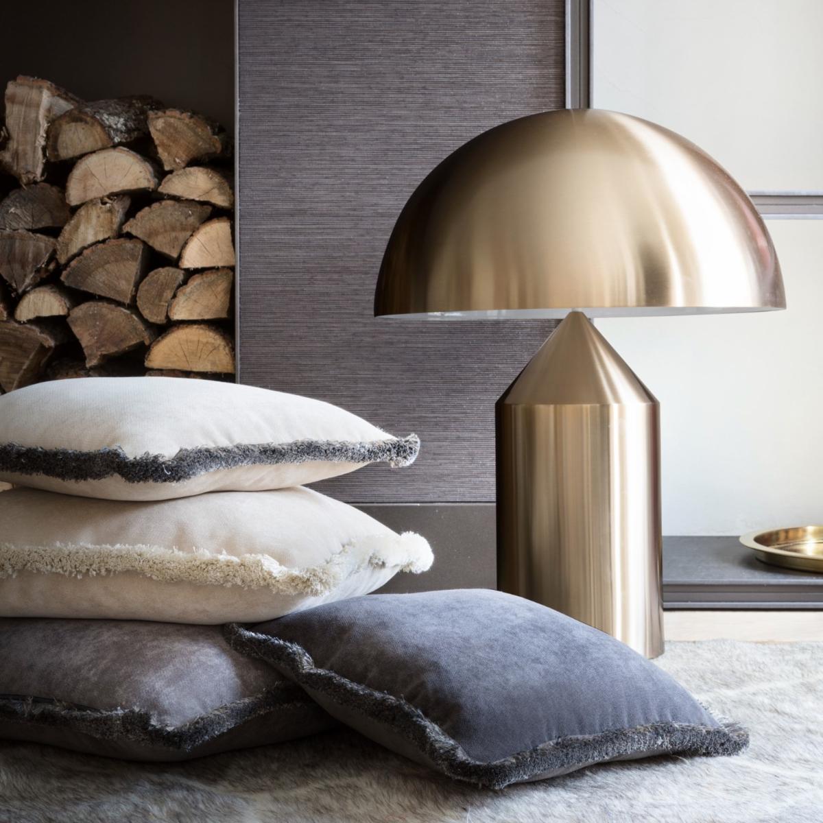 Artic White Happy Velvet Pillow With Multicolour Limited Edition Fringes Lo Decor – image 2