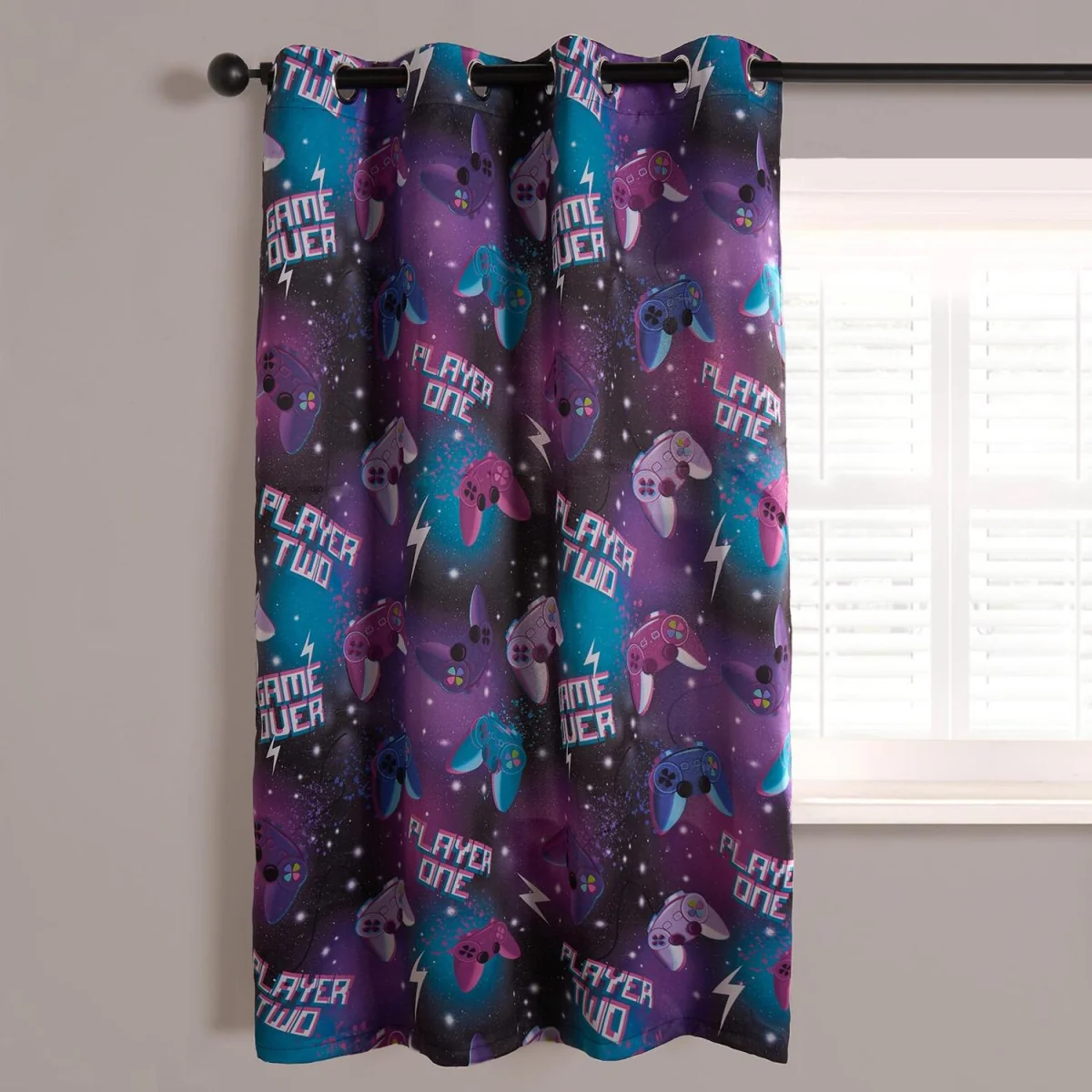 OHS Kids Gaming Eyelet Blackout Curtains - Neon / 137cm – image 3