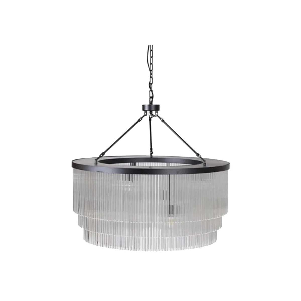 Tiered Glass Tube Chandelier, Black | Barker & Stonehouse – image 1