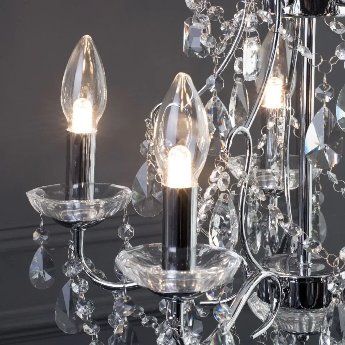 Annalee 5 Light Large Chandelier, Chrome – image 5
