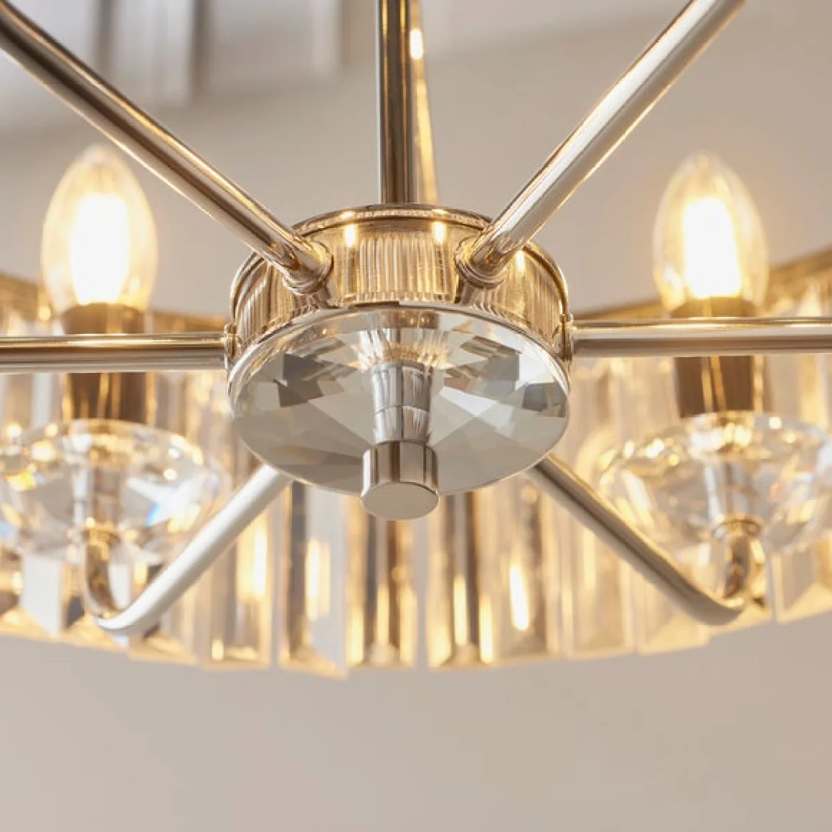 Return - Vogue Balmoral 6 Light Chandelier, Nickel – image 2