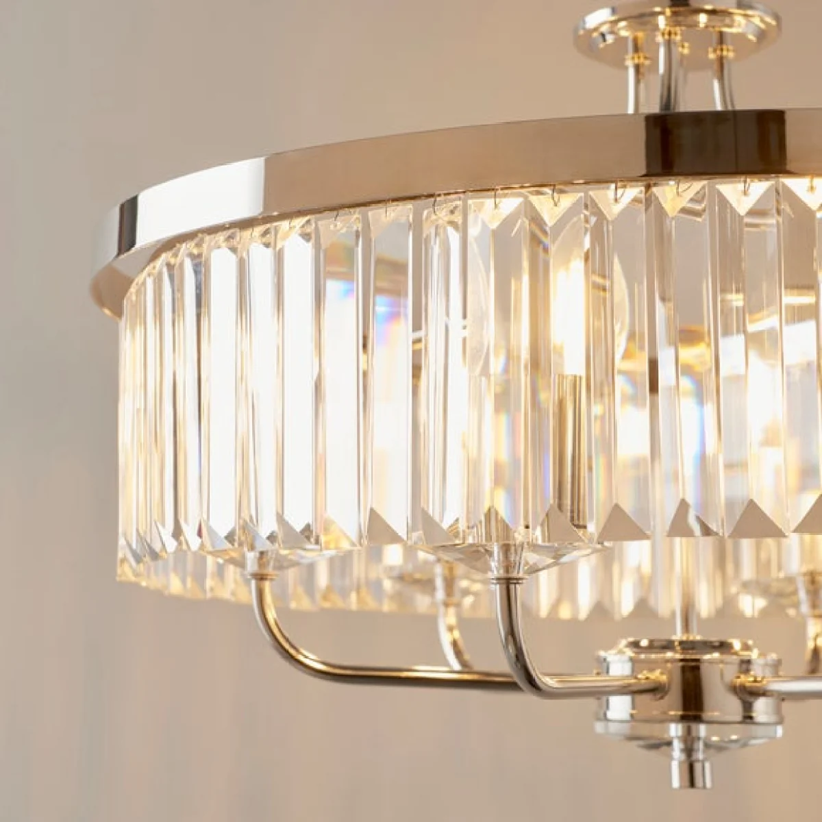 Return - Vogue Balmoral 6 Light Chandelier, Nickel – image 3